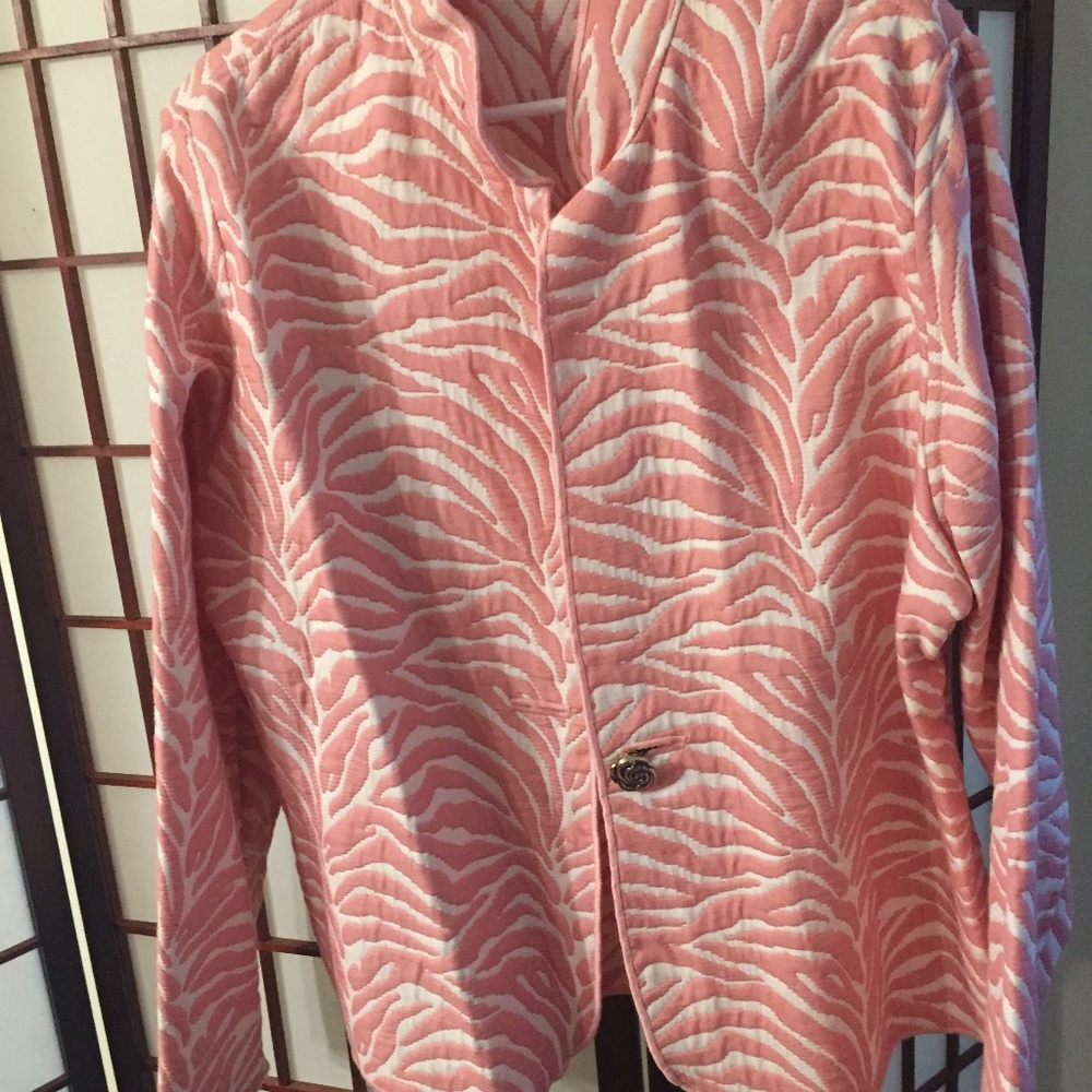 Women's "Trimdin" Artisan Reversible Jacket Pink & White XL